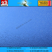 Vidro estampado Blue Nashiji de 3-8mm com AS / NZS2208: 1996